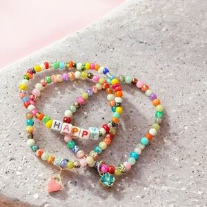 Hand Crafted Multicolor Beaded Bracelet Set